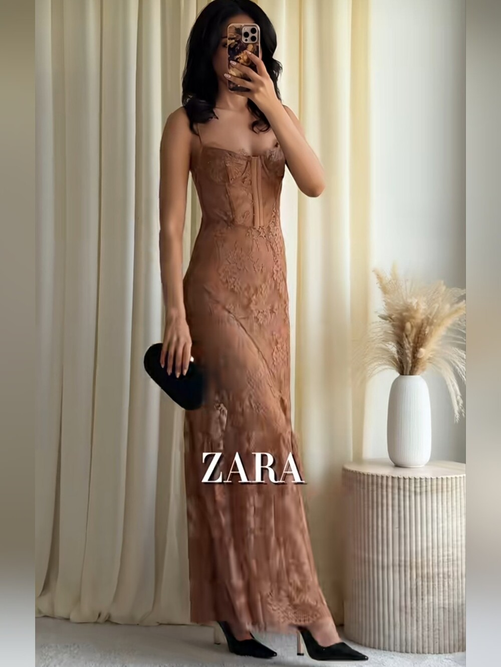 ZARA RING-DETAIL LACE STRAPPY DRESS 1758/151/745 - Picture 6 of 10